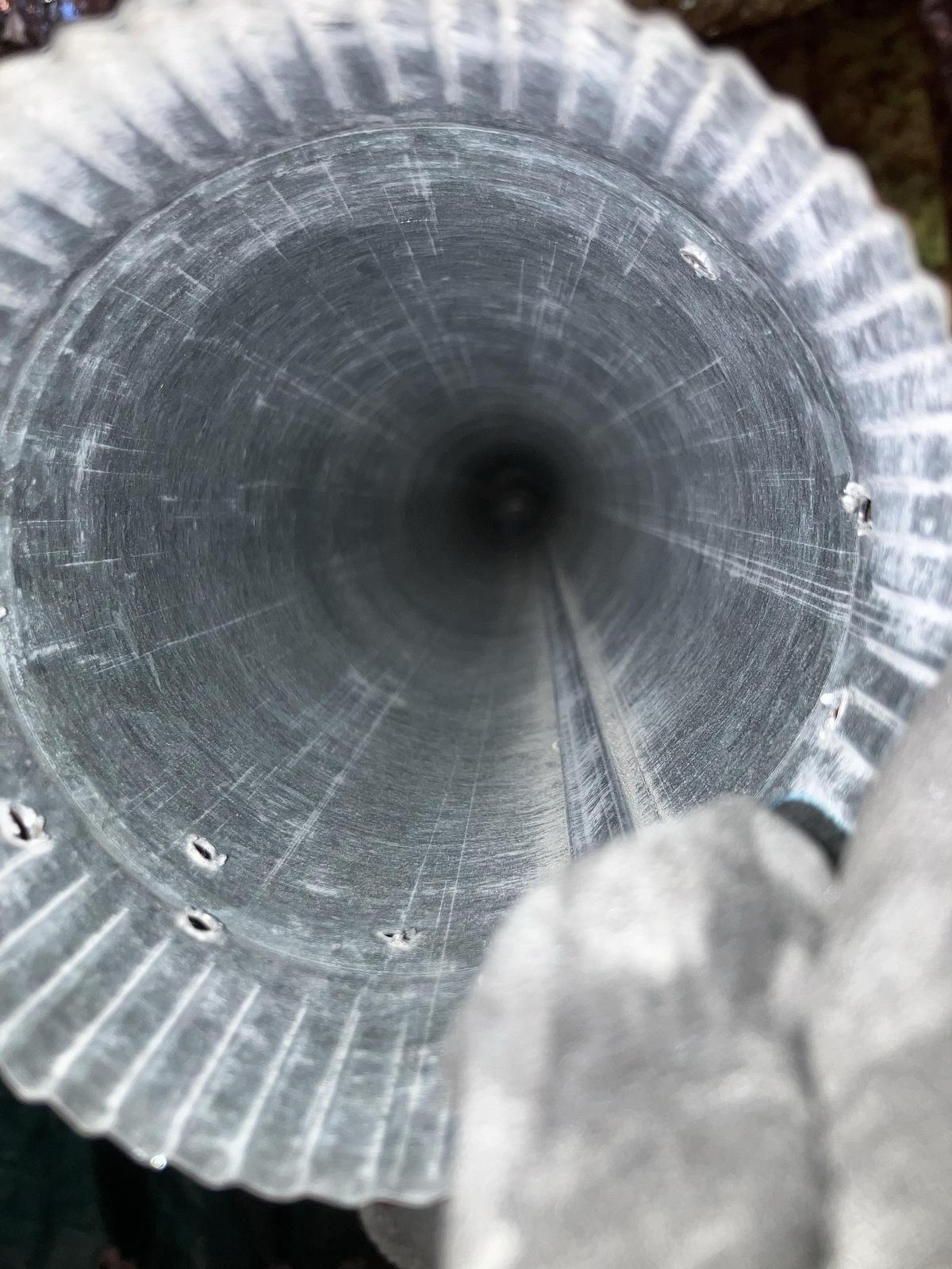 After FreshVent cleaning — pristine ductwork in Dallas TX home