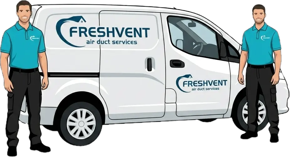 FreshVent service van with technicians